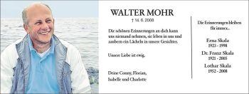 Traueranzeige von Walter Mohr von Trauerportal Rhein Main Presse