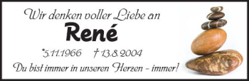Traueranzeige von René - von vrm-trauer