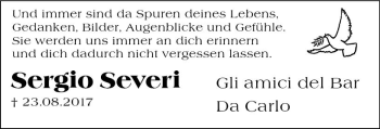 Traueranzeige von Sergio Severi von vrm-trauer