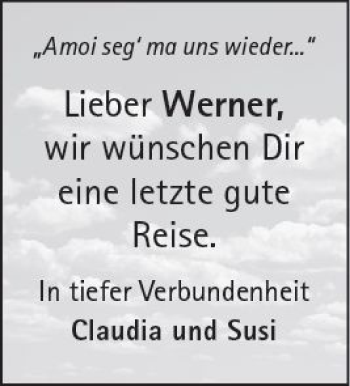 Traueranzeige von Werner  von  Kreisanzeiger