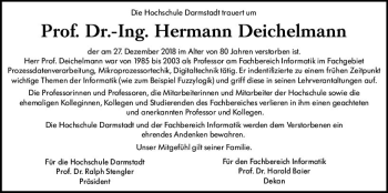 Traueranzeige von Hermann Deichelmann von vrm-trauer