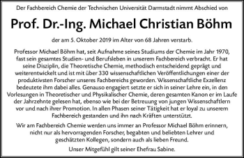 Traueranzeige von Christian Böhm von vrm-trauer