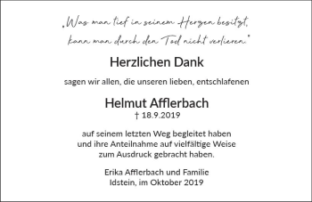Traueranzeige von Helmut Afflerbach von vrm-trauer