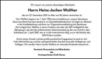 Traueranzeige von Heinz-Jochen Walther von vrm-trauer