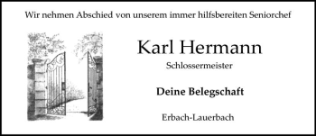 Traueranzeige von Karl Hermann von vrm-trauer