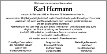 Traueranzeige von Karl Hermann von vrm-trauer