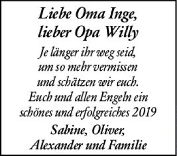 Traueranzeige von Willy  von vrm-trauer