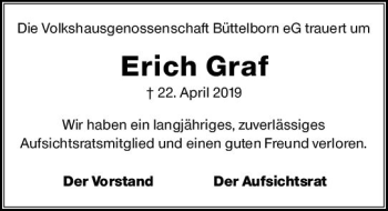 Traueranzeige von Erich Graf von vrm-trauer