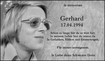 Traueranzeige von Gerhard  von vrm-trauer