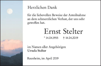 Traueranzeige von Ernst Stelter von vrm-trauer