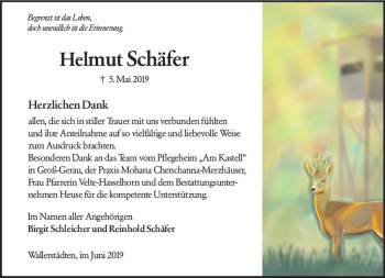 Traueranzeige von Helmut Schäfer von vrm-trauer