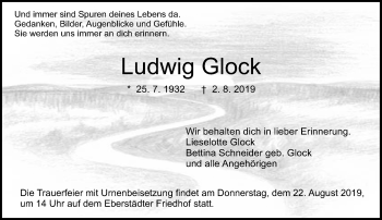 Traueranzeige von Ludwig Glock von vrm-trauer