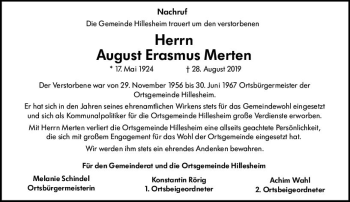 Traueranzeige von August Erasmus Merten von vrm-trauer