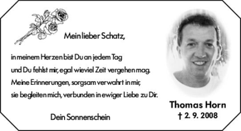 Traueranzeige von Thomas Horn von vrm-trauer
