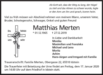Traueranzeige von Matthias Merten von vrm-trauer