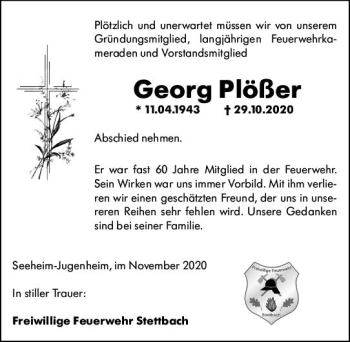 Traueranzeige von Georg Plößer von vrm-trauer