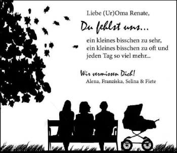 Traueranzeige von Renate Uhrig von vrm-trauer