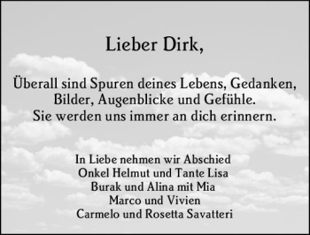 Traueranzeige von Dirk  von vrm-trauer