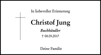 Traueranzeige von Christof Jung von vrm-trauer