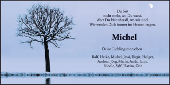 Traueranzeige von Michel  von vrm-trauer