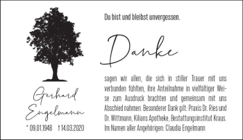 Traueranzeige von Gerhard Engelmann von vrm-trauer