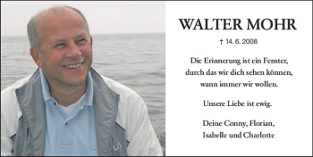 Traueranzeige von Walter Mohr von vrm-trauer