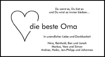 Traueranzeige von In Gedenken  von vrm-trauer