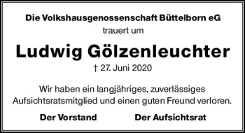 Traueranzeige von Ludwig Götzenleuchter von vrm-trauer