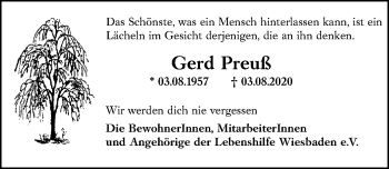 Traueranzeige von Gerd Preuß von vrm-trauer