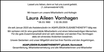Traueranzeige von Laura Aileen Vornhagen von vrm-trauer