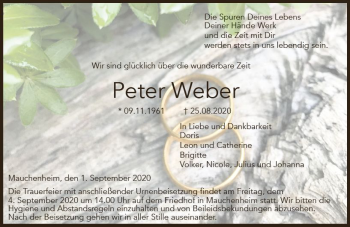 Traueranzeige von Peter Weber von vrm-trauer