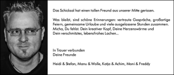 Traueranzeige von Micha  von vrm-trauer