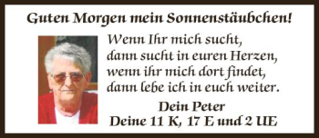 Traueranzeige von Sonnenstäubchen  von vrm-trauer