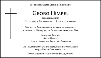 Traueranzeige von Georg Himpel von vrm-trauer