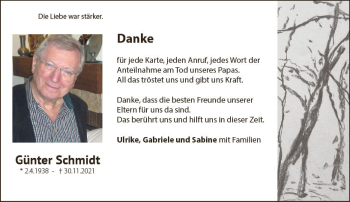 Traueranzeige von Günter Schmidt von vrm-trauer