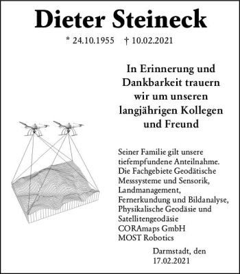 Traueranzeige von Dieter Steineck von vrm-trauer