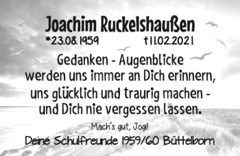 Traueranzeige von Joachim Ruckelshaußen von vrm-trauer