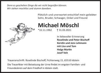 Traueranzeige von Michael Möschl von vrm-trauer