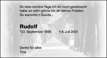 Traueranzeige von Rudolf  von vrm-trauer