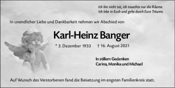 Traueranzeige von Karl-Heinz Banger von vrm-trauer