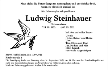 Traueranzeige von Ludwig Steinhauer von vrm-trauer