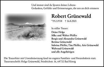 Traueranzeige von Robert Grünewald von vrm-trauer