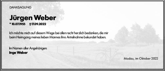 Traueranzeige von Jürgen Weber von vrm-trauer Darmstädter Echo