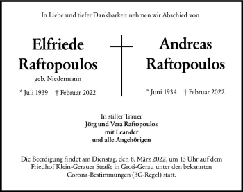 Traueranzeige von Andreas Raftopoulos von vrm-trauer Groß-Gerauer Echo