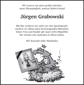 Traueranzeige von Jürgen Grabowski von vrm-trauer Wiesbadener Kurier