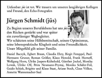 Traueranzeige von Jürgen Schmidt von vrm-trauer Darmstädter Echo
