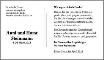 Traueranzeige von Anni Steinmann von vrm-trauer Groß-Gerauer Echo