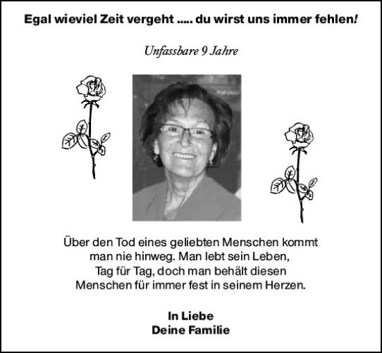 Traueranzeige von Erinnerung  von vrm-trauer Allgemeine  Zeitung Ingelheim-Bingen