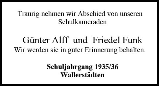 Traueranzeige von Günter Alff von vrm-trauer Groß-Gerauer Echo