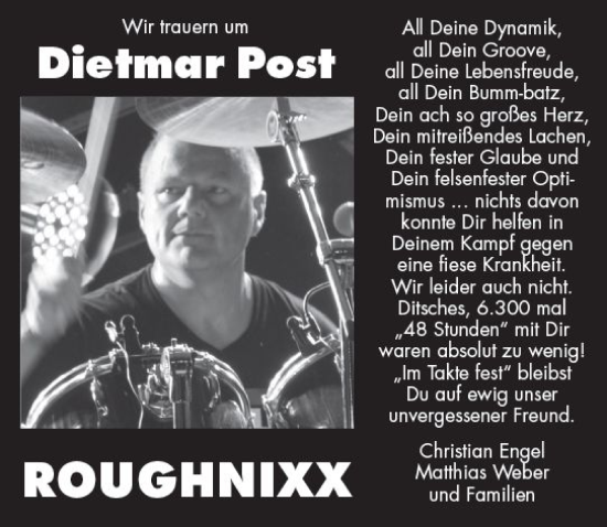 Traueranzeige von Dietmar Post von vrm-trauer Bürstädter/Lamperth. Ztg/Starkenburger
